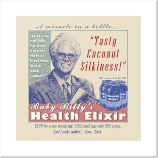 Baby Billy's Health Elixir Vintage Ad Look Design Posters and Art